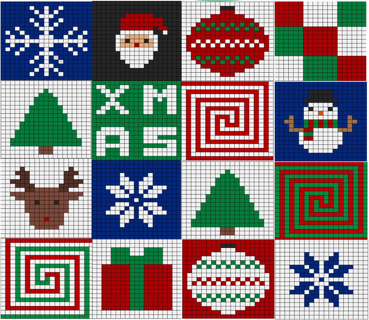 Christmas Patchwork Sweater Pattern - Etsy