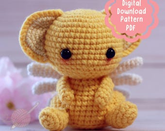 Crochet Flying Angel Bear Pattern, Amigurumi Plushie (PDF Pattern)