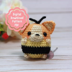 Crochet Corgi Bee Amigurumi PATTERN (PDF)
