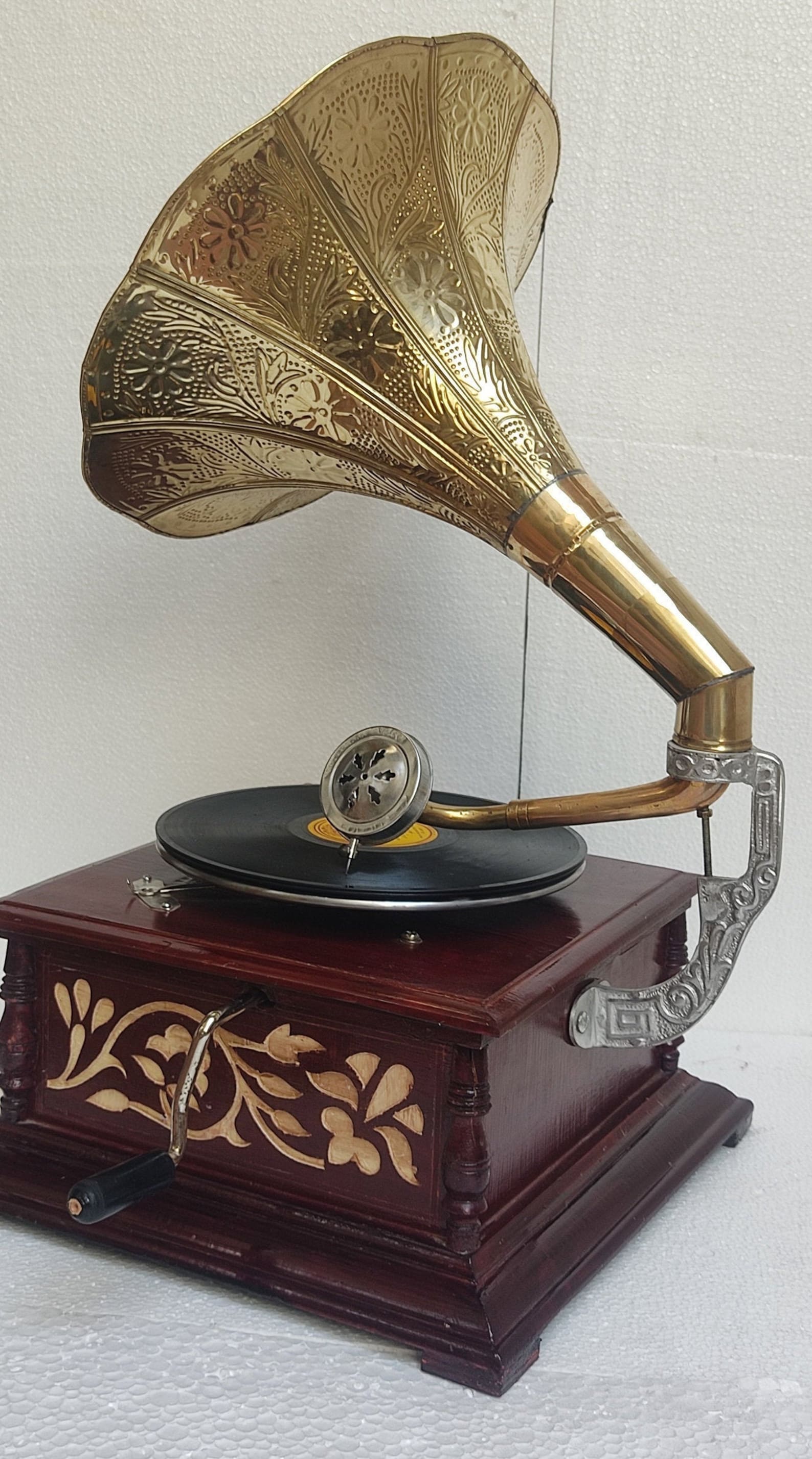 Antique Vintage Gramophone Player Original Working Replica Etsy