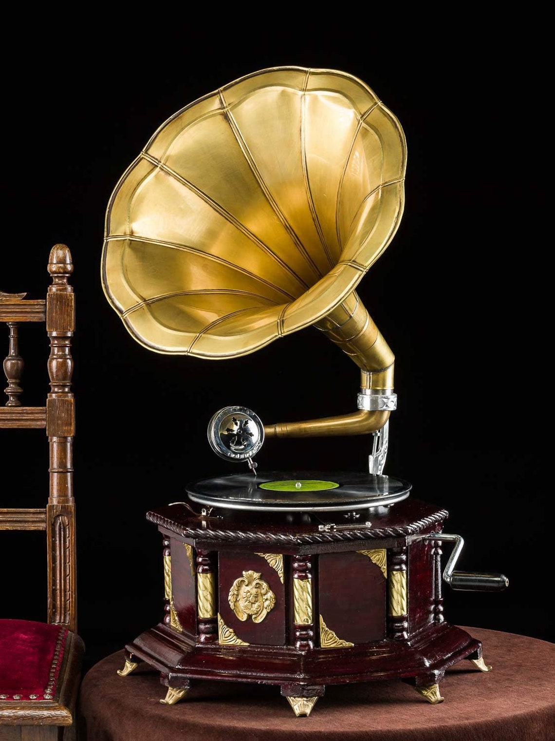 Antique Vintage Gramophone Player Original Working Replica Etsy