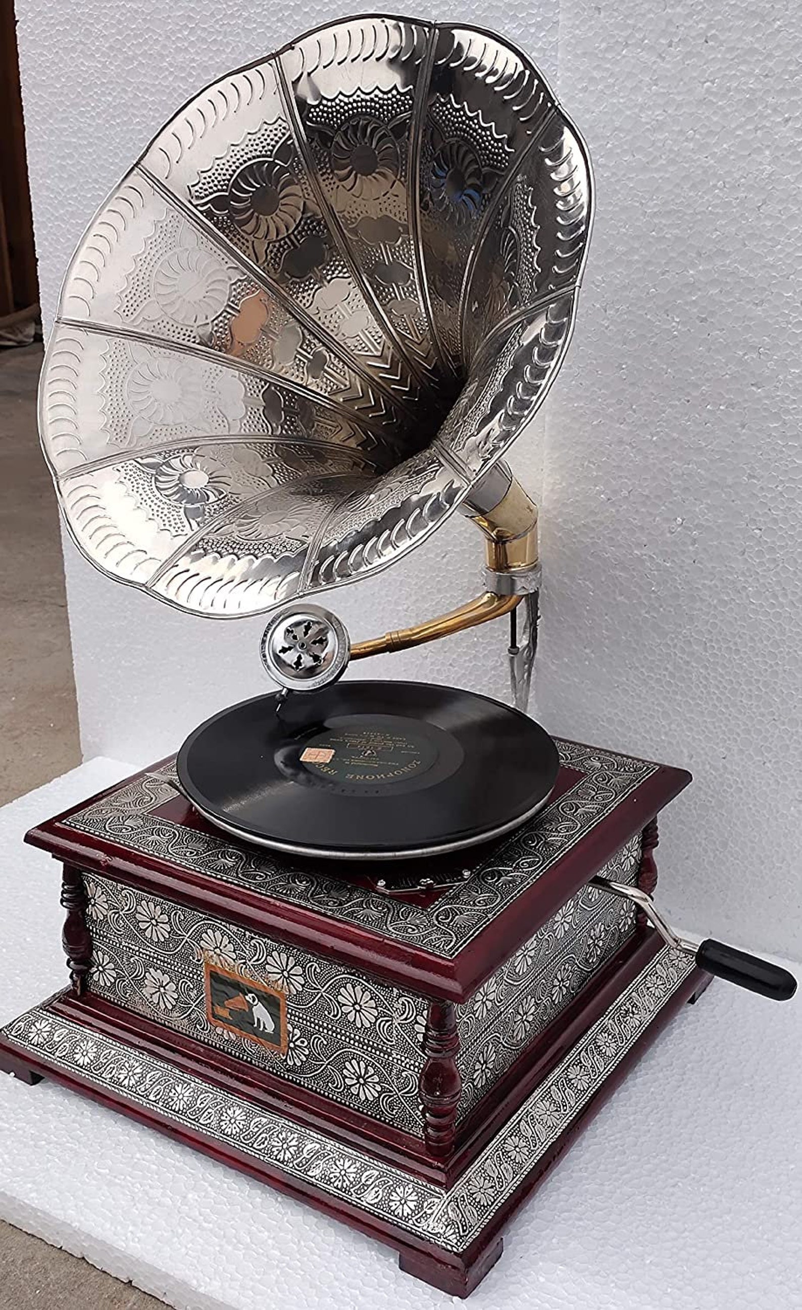 Antique Vintage Gramophone Player Original Working Replica Etsy