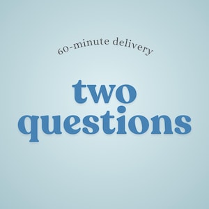SAME HOUR Tarot Reading (Two Questions) | 60 Minute Delivery | In-Depth and Detailed | Love, Career, Relationships | Psychic Predictions