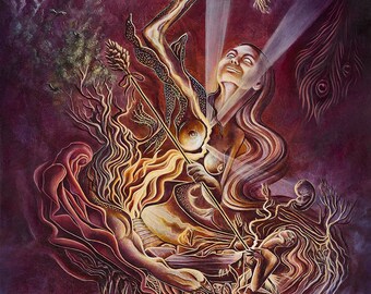 Renaissance - A4 giclee print, psychedelic visionary spiritual surreal art print