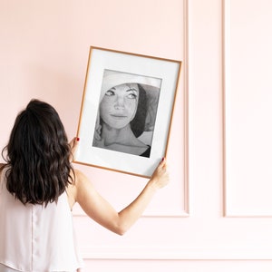 Portrait of a woman. Original Drawing in Graphite. Wall decoration. Black and White Wall Art