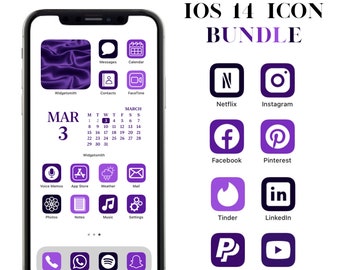 Purple iPhone Icons iOS 14 Icons | App Icons |  iOS 14 |