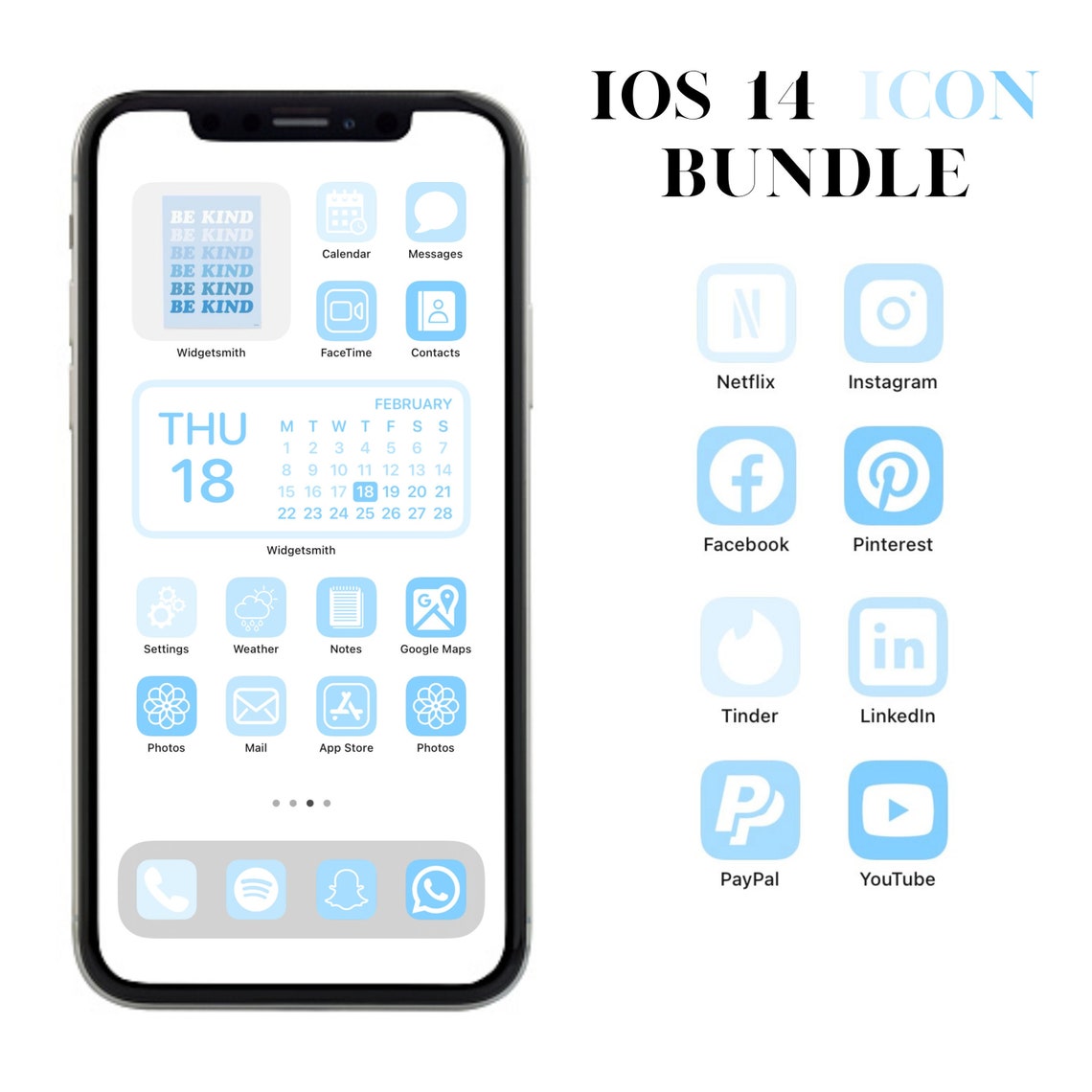 Light Blue iPhone Icons Ios 14 Icons App Icons Ios 14 Etsy