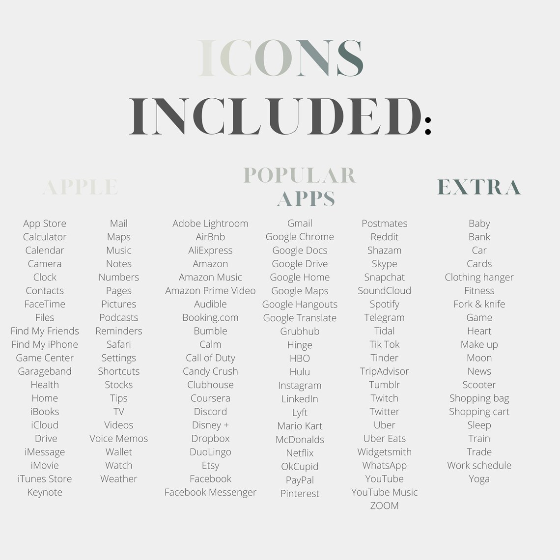 Muted Sage iPhone Icons Ios 14 Icons App Icons Ios 14 Etsy