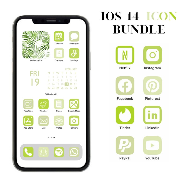 Lime Green App Icons Light Green iPhone Icons iOS 14 Icons iOS 14