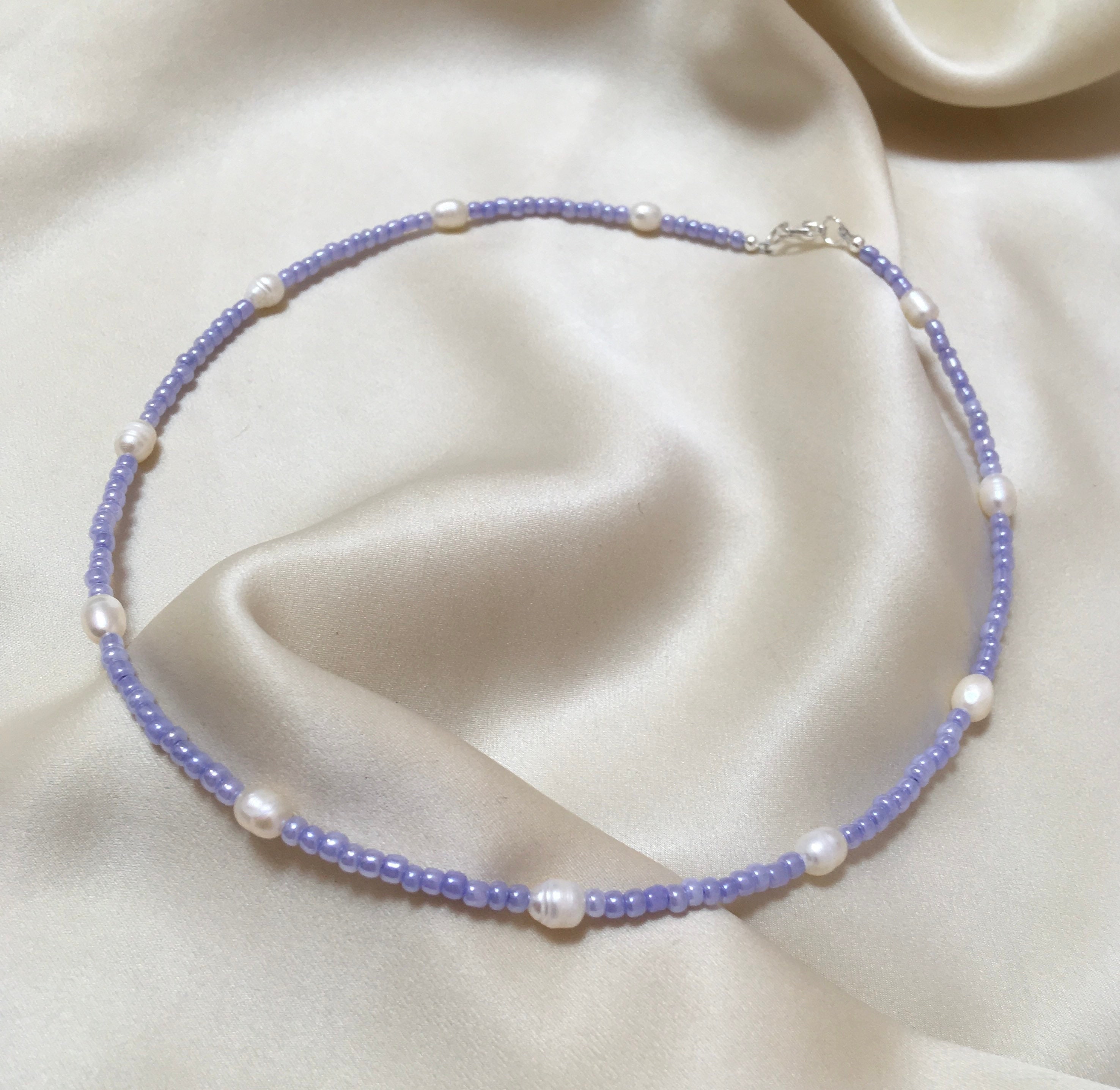 Aesthetic pastell Halskette/necklace/chocker mit weißen - Etsy.de