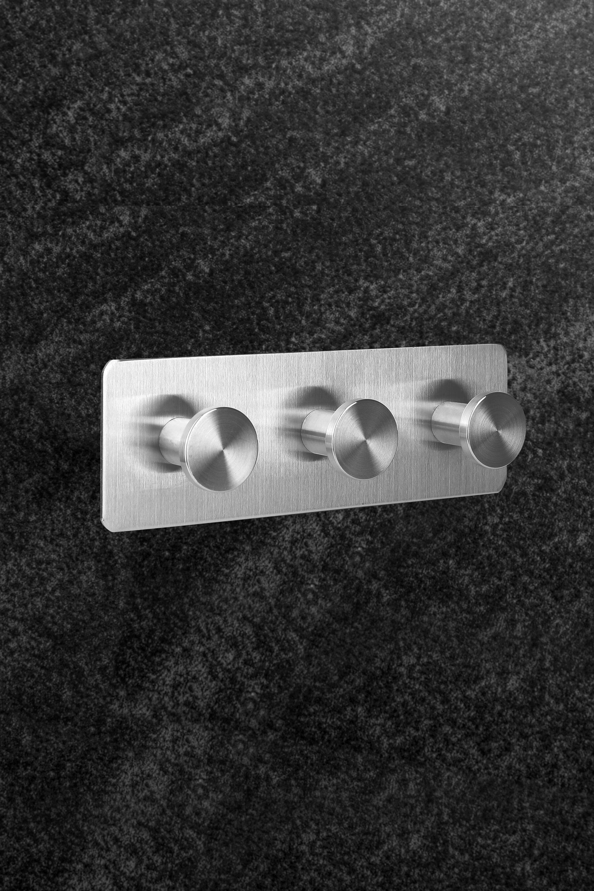 Ambrosya - Towel hook for adhesive made of stainless steel - hook hook rail towel holder coat hook adhesive hook bathroom hook wall hook bathroom WC