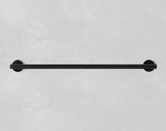 Ambrosya - Towel holder made of stainless steel in black - Bath towel holder towel rail towel holder towel holder bathroom