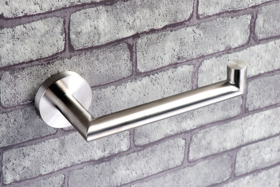 Ambrosya Porte-Serviettes Acier Inoxydable Noir - Support Mural Salle De Bain Design