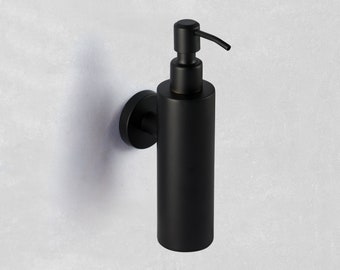 Ambrosya - Seifenspender aus Edelstahl in Schwarz - Seife Halter Halterung Seifenablage Seifenhalter Seifenhalterung Seifenschale Spender