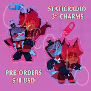 HAZBIN HOTEL | StaticRadio/RadioStatic Acrylic Charms and Standees
