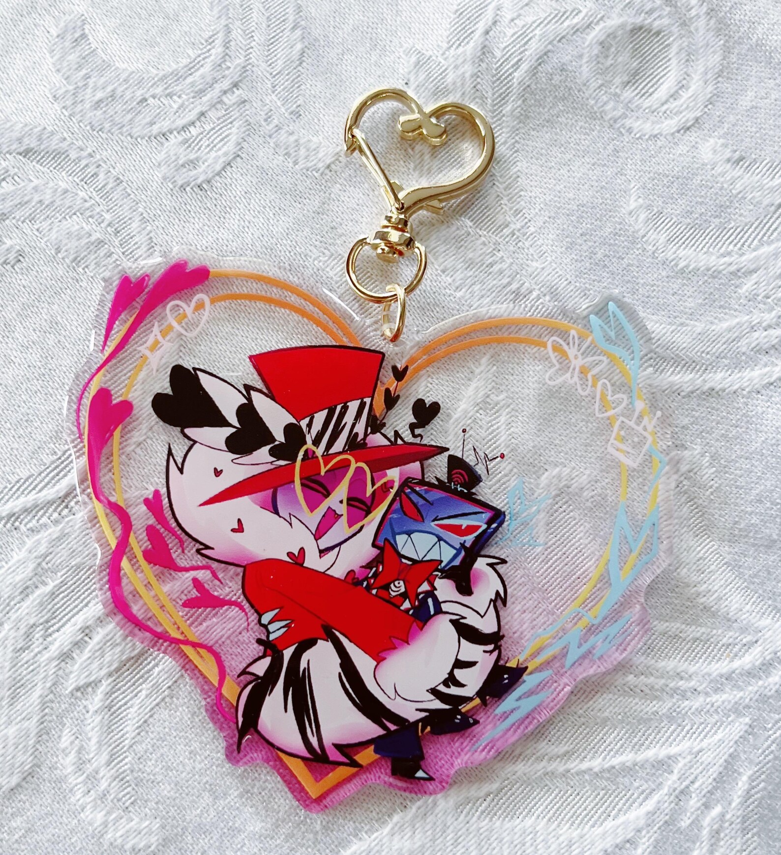 Hazbin Hotel Staticmoth, Vox and Valentino Charm - Etsy