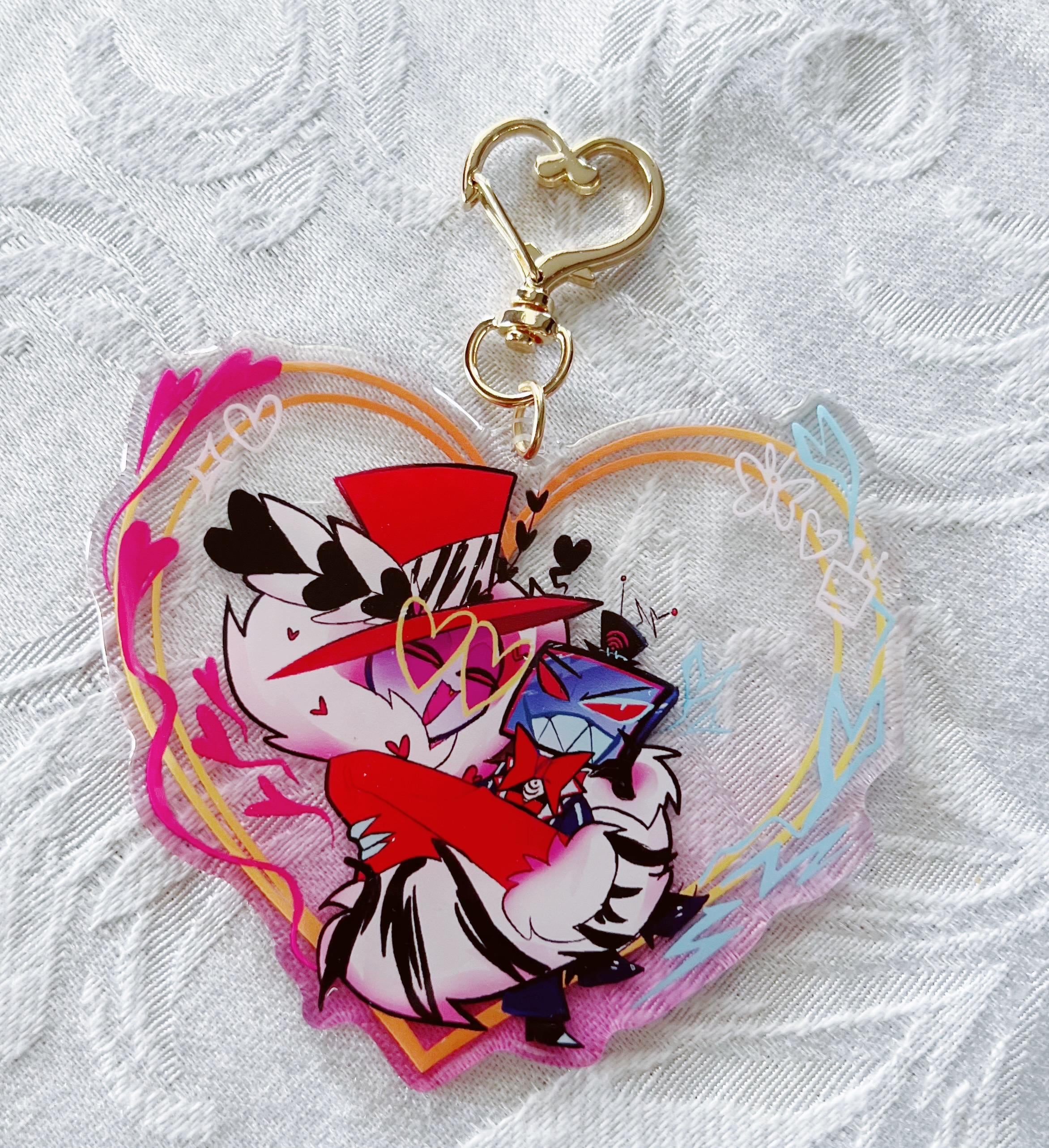 Hazbin Hotel Staticmoth, Vox and Valentino Charm - Etsy
