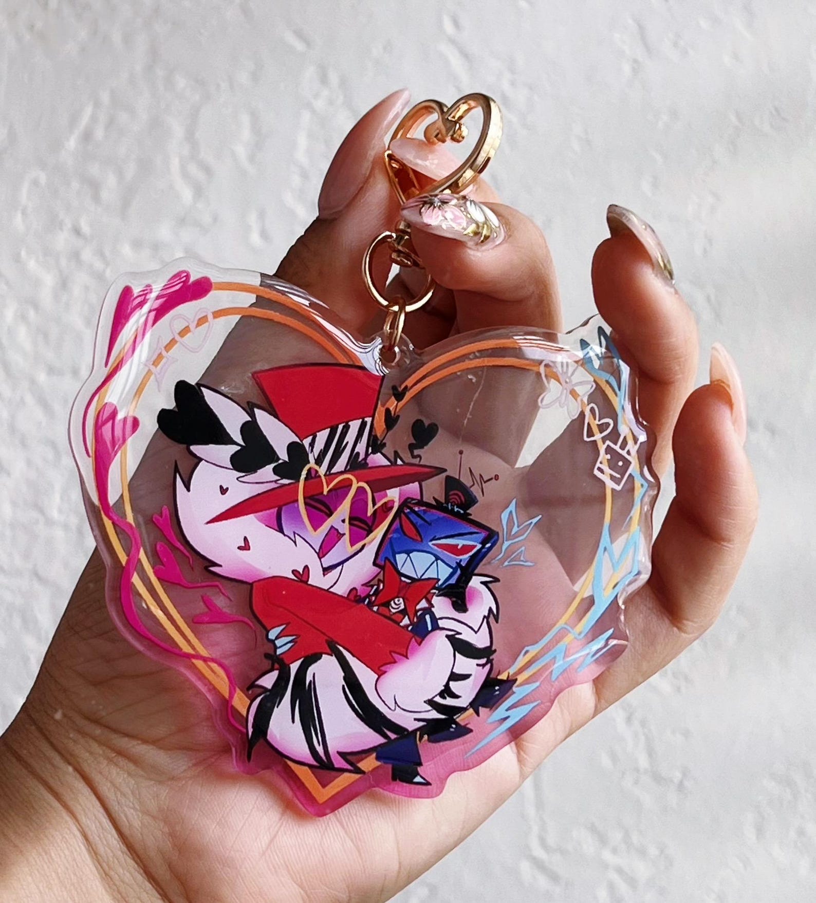 Hazbin Hotel Staticmoth, Vox and Valentino Charm - Etsy