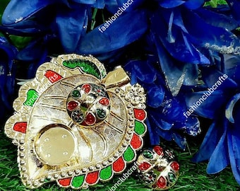 Panvorm Pooja Thali Set Roli Chawal Schotel Haldi Kumkum Houder Diwali Cadeau Home Decoratio Handgemaakte Pooja Thali Kerstcadeau Pooja Kamer