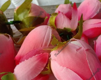 10 Piece Artificial Lotus Buds Crafting Flower Hair Accessories material Pink Flowers Decorative Items Fabric Craft Hair Accessories making