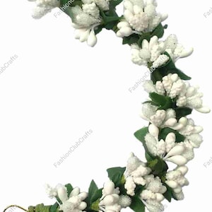 Veni Tiara Party Bun Hair Accessories juda Decor bride For Wedding Mehndi Hair  Women Roses Hair Gajra Flower jewellery Pollen Flower Haldi