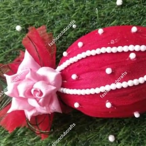 Shagun Nariyal Decor Kokosnuss Dekoration Für Hochzeit Rakhi Bhai Dooj Pooja Kalash Dekorative Hausdekoration Getrocknete Kokosnuss Dekorativer Nariyal