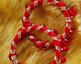 Pair of Bangle made by  Covery Shells Colorful Ring For Garland and Crafts  Bracelet Indian Decoration Crafting Making for Febric Wrapped