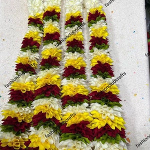 Artificial Fabric Jasmine Gajra Garlands For Indian Wedding Decoration Traditional Henna Function Event Decor And Cloth  Rajnigandha Garland
