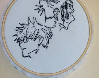 Gojo Satoru and Geto Suguru manga embroidery Jujutsu Kaisen SATOSUGU