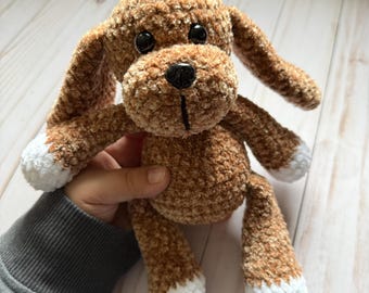 Peluche pour chiot au crochet faite main, peluche douce pour chien