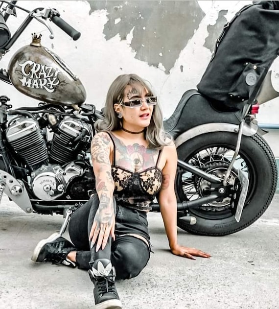 Tool Roll Bag Saddle Chopper Bobber Harley Motorcycle Indian Black & Tan  Leather