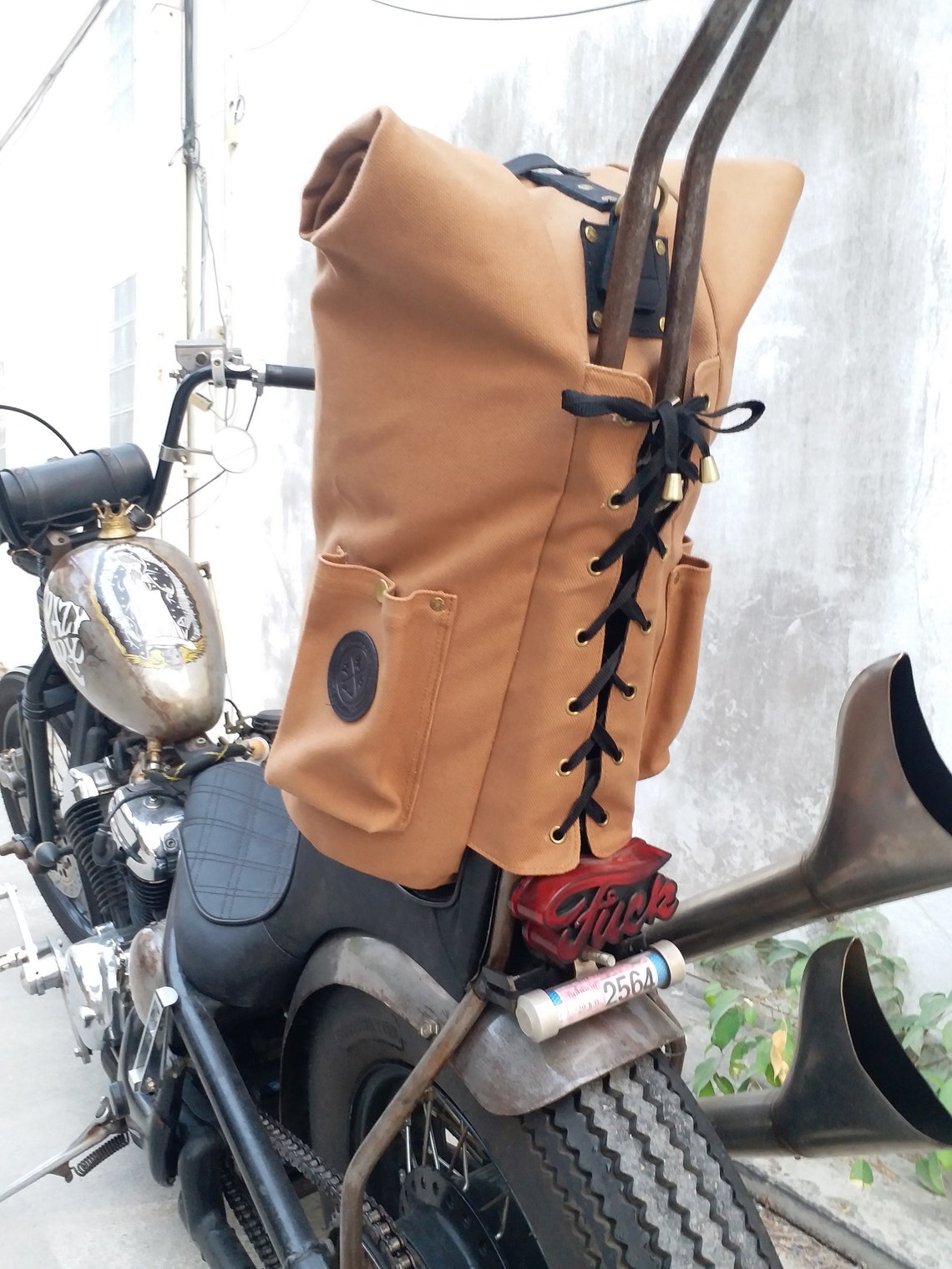 Sissy Bar Duffle Bag Chopper Bobber Custom R9Kustoms Desert Etsy