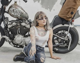 Sissy Bar Bag - Chopper Bobber Custom Harley Davidson | R9Kustoms (Desert Tan) R9Kustoms Original