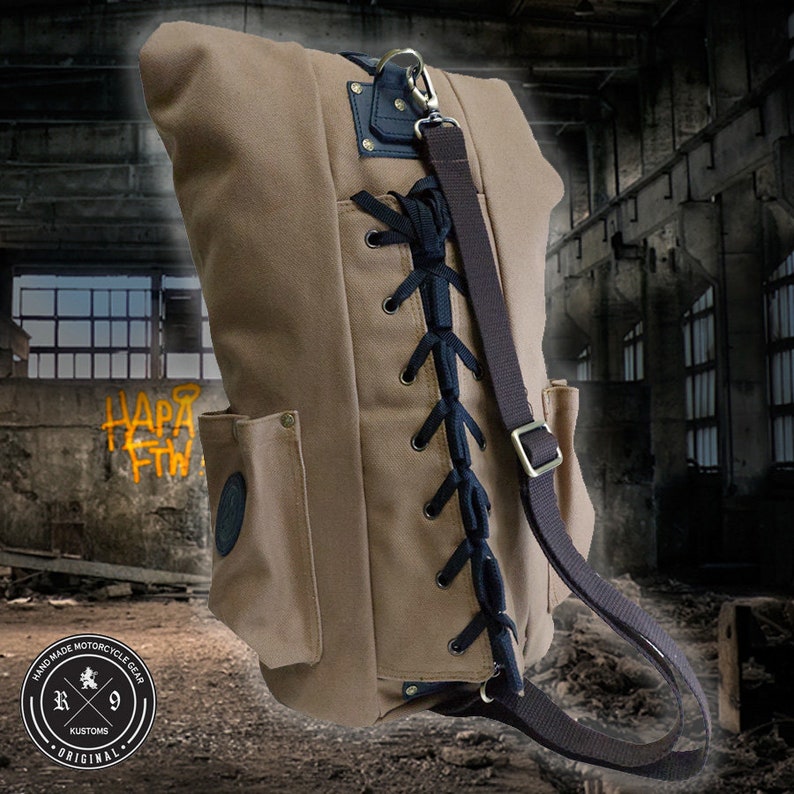 Sissy Bar Duffle Bag Chopper Bobber Custom R9kustoms Desert Etsy