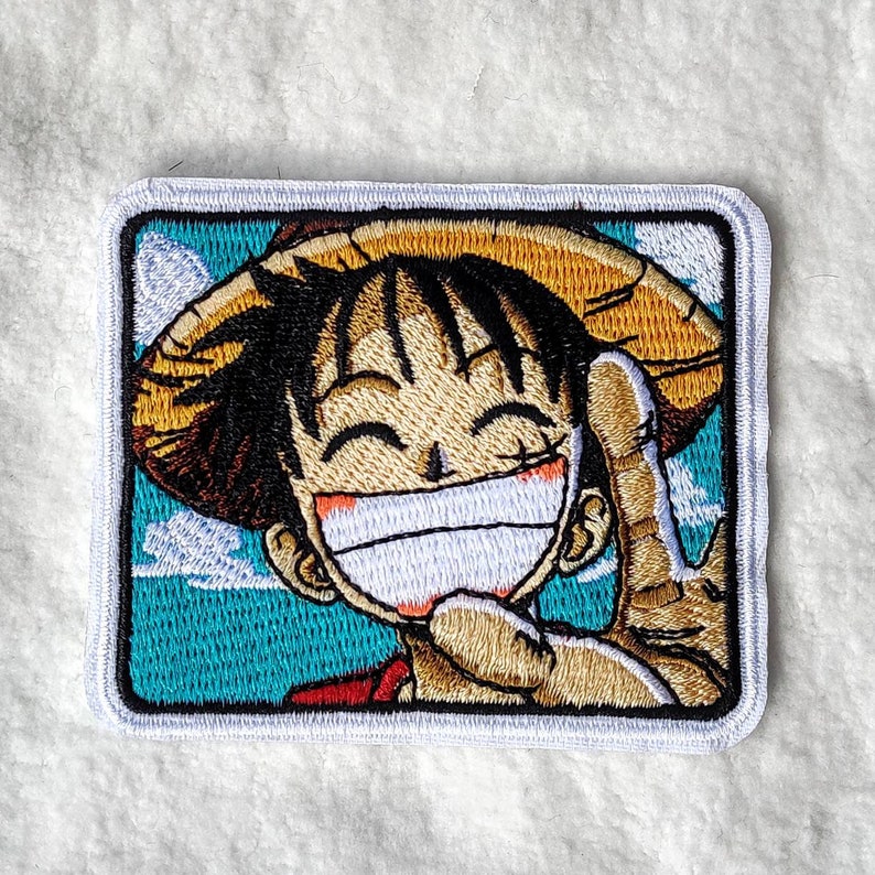 One Piece Luffy Embroidered Anime Patch Monkey D. Ruffy Etsy Australia