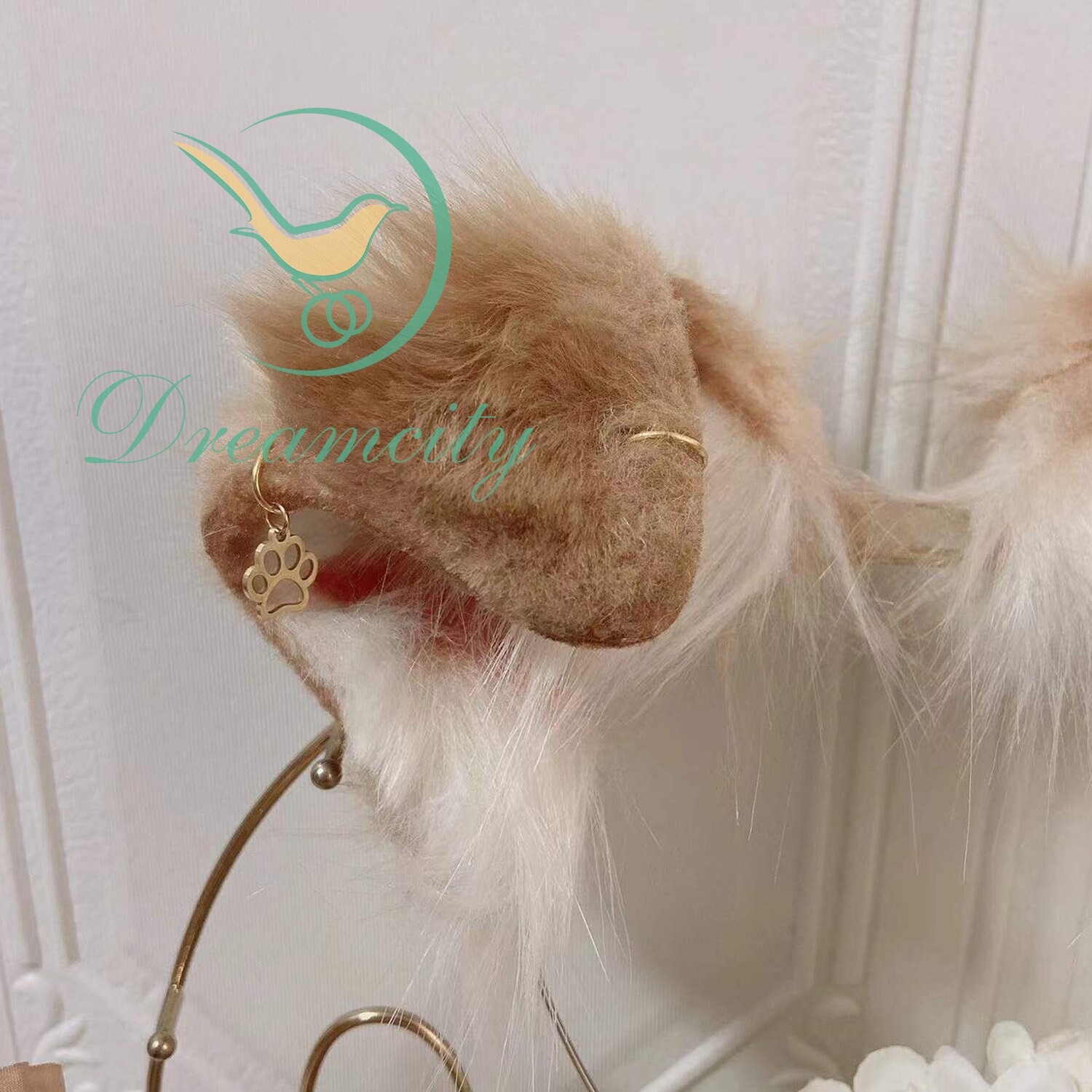 Youhaken Golden retriever Cat Mini Ear Shaped spiegel Folding