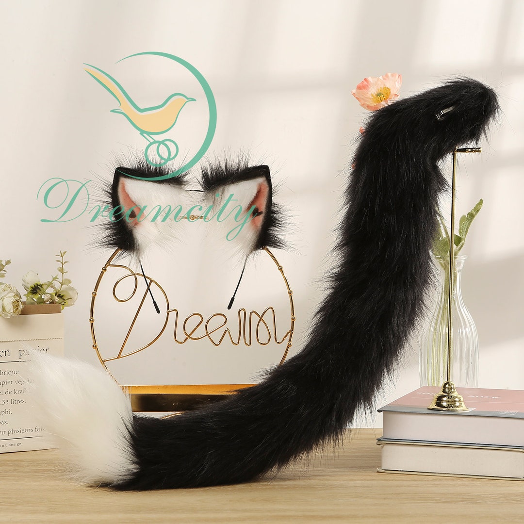 Black Cat's Ears and Cat Tail Plug Can Be Added as a Sex Toy Cosplay's