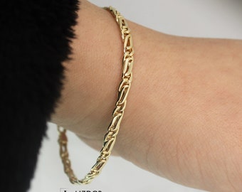 Gold Chain Bracelet 14k Gold Bird's Eye Bracelet 4 mm Chain Bracelet Handmade Jewelry Christmas Gift For Her Birthday Gift