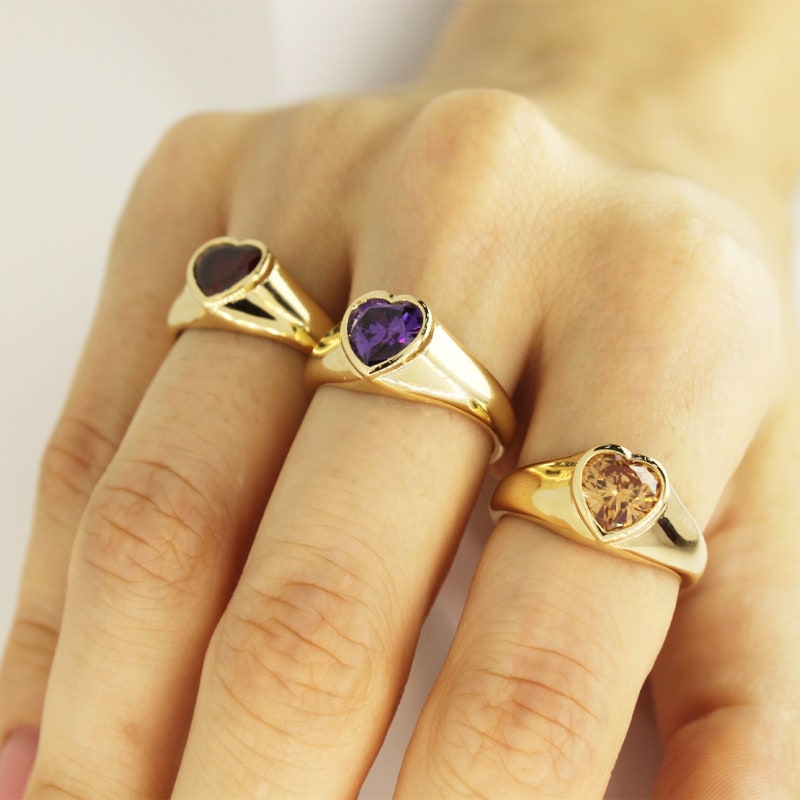 Red-Blue Heart Ring main image 1