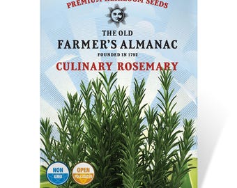 Culinary Rosemary Seeds: The Old Farmer's Almanac, Heirloom, Open Pollinated, Non-GMO, 200 MG, Approx 180 Seeds