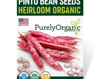 Purely Organic Pinto Beans - USDA Organic, 20 Grams, Approx 36 Seeds