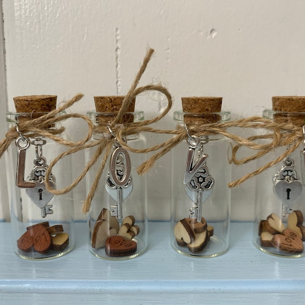 Message In a Bottle - You Have The Key To My Heart - Lock And Key Bottle - Unique - Keepsake - Secret Message - Love Note - Personalized