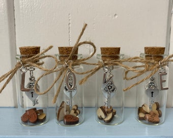 Message In a Bottle - You Have The Key To My Heart - Lock And Key Bottle - Unique - Keepsake - Secret Message - Love Note - Personalized