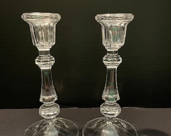 Vintage Cristal D'Arques Genuine Lead Crystal Candlesticks
