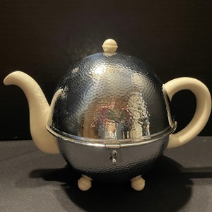 Vintage Aluminum and Ceramic Teapot - Etsy 日本