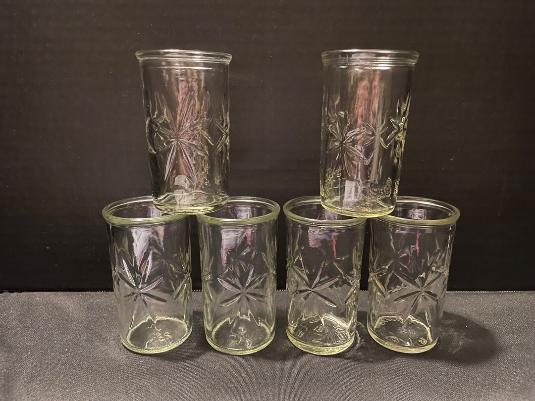 Vintage Jelly Jar Juice Glasses Etsy