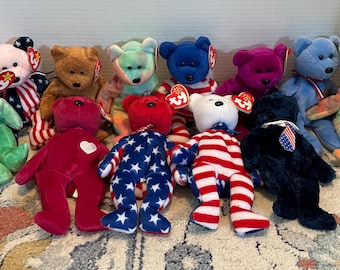Vintage 1996-2001 TY Beanie Babies Bears