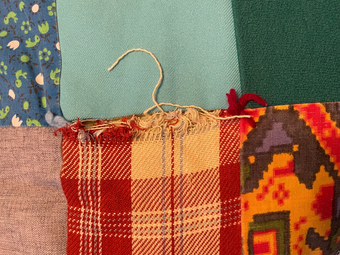 Vintage Handmade Patchwork Quilt Etsy