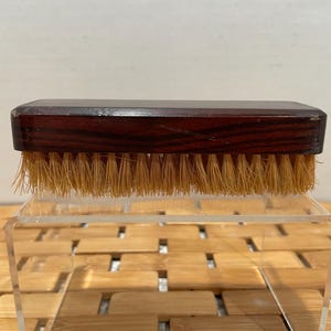 Vintage Wood Back Horsehair Shoe Brush