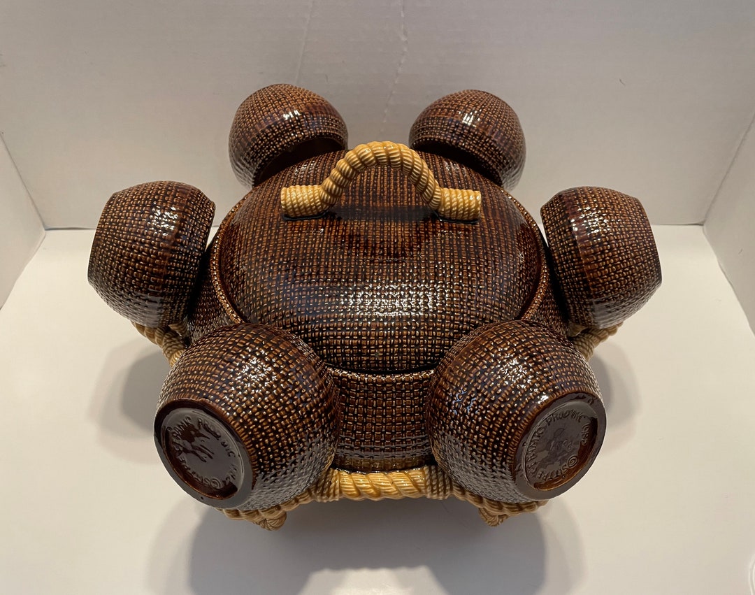 1982 Sittre Ceramic Soup Bowl & Cups Etsy